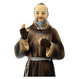 Imagem Padre Pio resina 20 cm