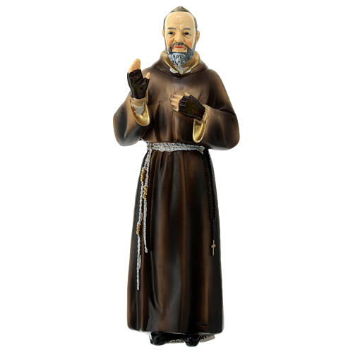 Imagem Padre Pio resina 20 cm 1