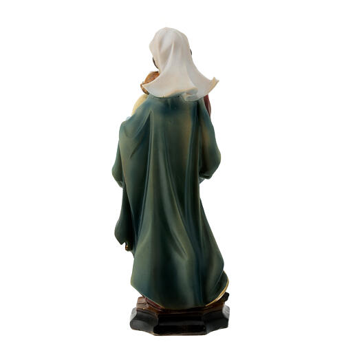 Our Lady with Child, thoughtful look, resin statue, 8 in 5