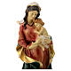Vierge à l'Enfant regard absorbé résine 20 cm s2