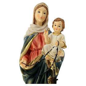 Virgin with Child and rosary 12 in