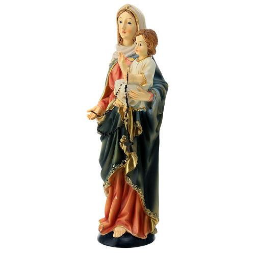 Vierge à l'Enfant avec chapelet 30 cm 3