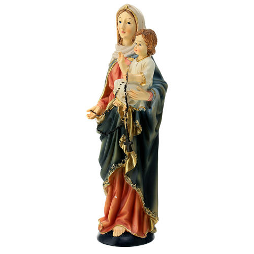 Madonna rosario Gesù bambino 30 cm 3