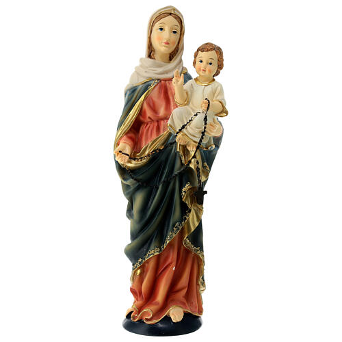 Madonna różaniec i Dzieciątko Jezus figurka 30 cm 1