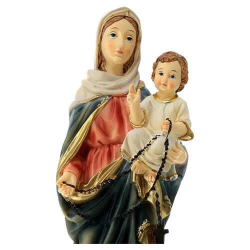 Madonna różaniec i Dzieciątko Jezus figurka 30 cm 2