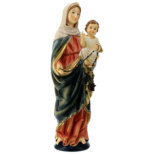 Madonna różaniec i Dzieciątko Jezus figurka 30 cm 4