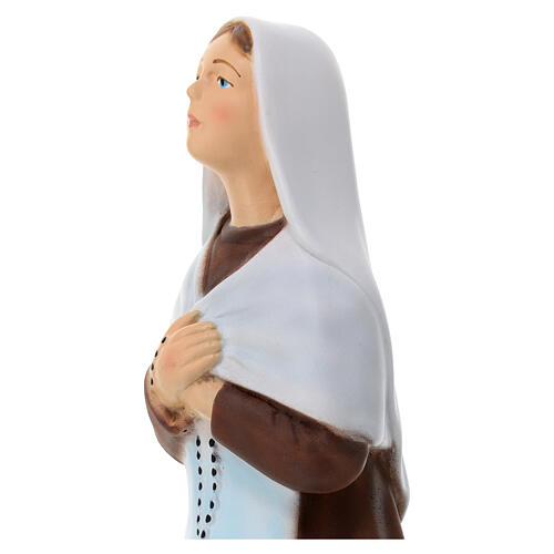 Kniende Bernadette, Statue, aus unzerbrechlichem Material, 25 cm, AUßEN 2