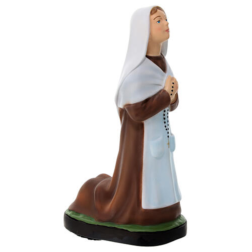 Estatua Bernadette de rodillas material infrangible 25 cm exterior 3