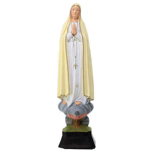 Estatua Virgen de Fátima material infrangible 30 cm exterior 1