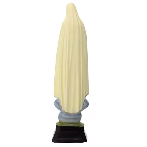 Estatua Virgen de Fátima material infrangible 30 cm exterior 4