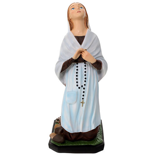 Kniende Bernadette, Statue, aus bruchfestem Material, 40 cm, AUßEN 1