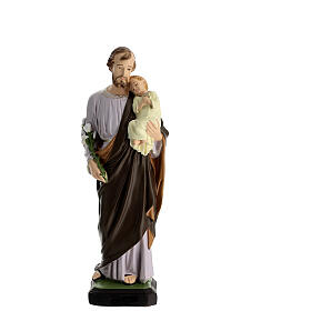 Josef mit dem Kinde, Statue, aus bruchfestem Material, 40 cm, AUßEN
