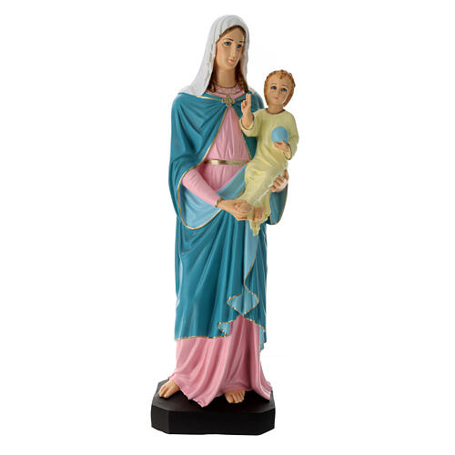 Estatua Virgen con Niño material infrangible 60 cm exterior 1