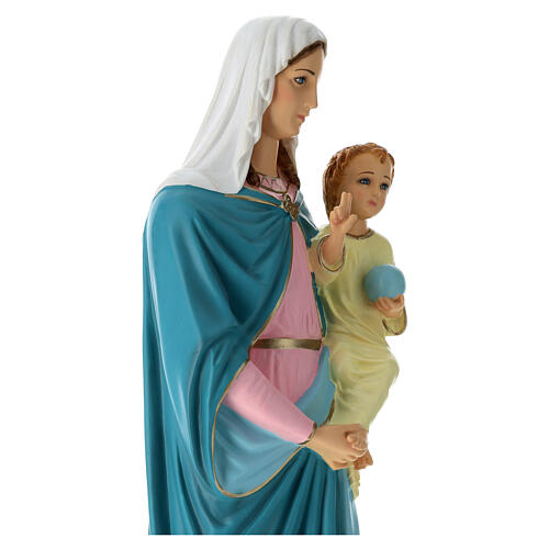 Estatua Virgen con Niño material infrangible 60 cm exterior 6