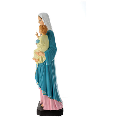 Estatua Virgen con Niño material infrangible 60 cm exterior 8