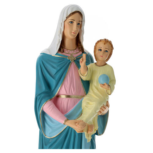 Vierge à l'Enfant statue en matière incassable pour extérieur 60 cm 2