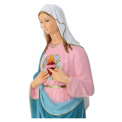 Figura Święte Serce Maryi materiał nietłukący 60 cm, na zewnątrz 4