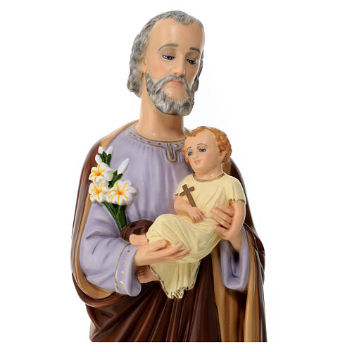 Josef mit dem Kinde, Statue, aus bruchfestem Material, 60 cm, AUßEN 2