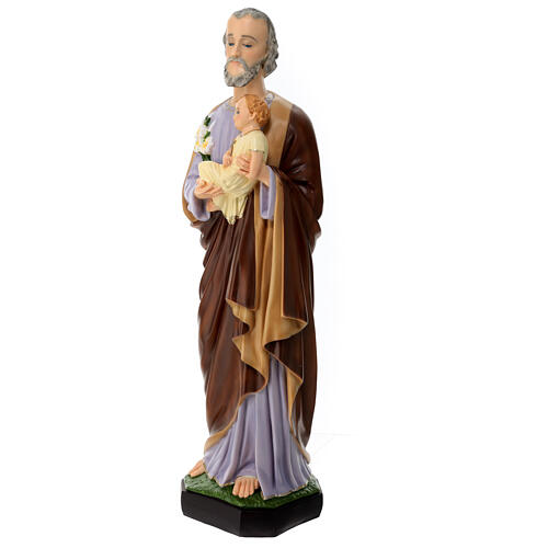 Josef mit dem Kinde, Statue, aus bruchfestem Material, 60 cm, AUßEN 3