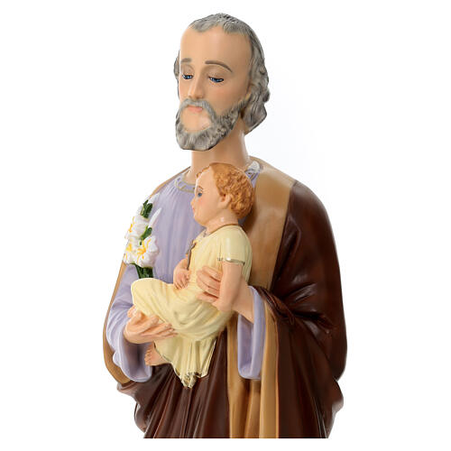 Josef mit dem Kinde, Statue, aus bruchfestem Material, 60 cm, AUßEN 4