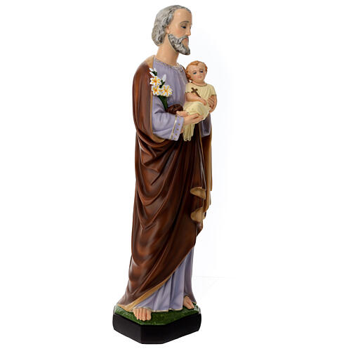 Saint Joseph avec Enfant Jésus statue en matière incassable pour extérieur 60 cm 5
