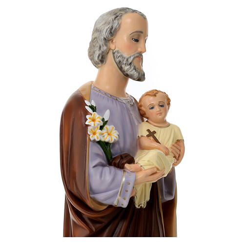 Saint Joseph avec Enfant Jésus statue en matière incassable pour extérieur 60 cm 6
