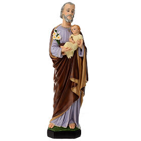 San Giuseppe e Bambino statua materiale infrangibile 60 cm esterno