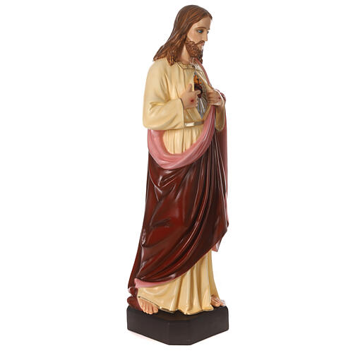 Sagrado Corazón de Jesús estatua material infrangible 130 cm exterior 5