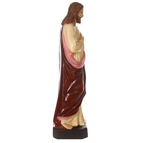 Sagrado Corazón de Jesús estatua material infrangible 130 cm exterior 6