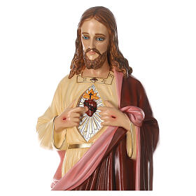 Sacré-Coeur de Jésus statue matière incassable pour extérieur 130 cm