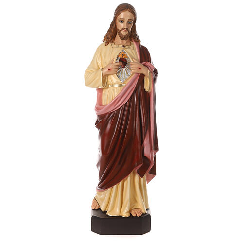 Sacré-Coeur de Jésus statue matière incassable pour extérieur 130 cm 1