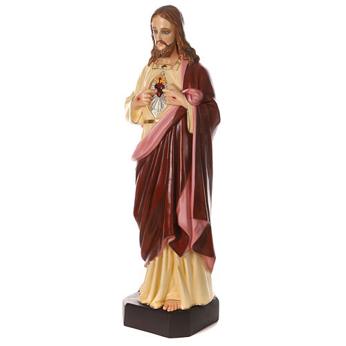 Sacro Cuore di Gesù statua materiale infrangibile 130 cm esterno 3