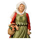 Estatua mujer con flores natividad material infrangible 40 cm exterior s2