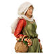 Estatua mujer con flores natividad material infrangible 40 cm exterior s4