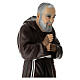 Outdoor Padre Pio statue unbreakable material 60 cm s6