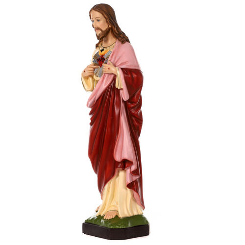 Statue Sacré-Coeur matière incassable pour extérieur 80 cm 3