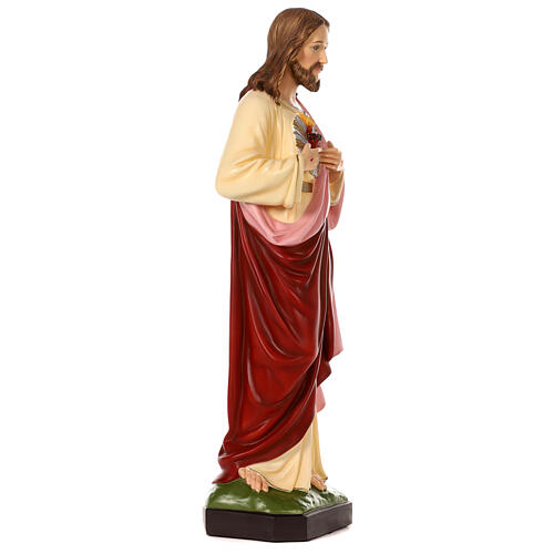 Statue Sacré-Coeur matière incassable pour extérieur 80 cm 6