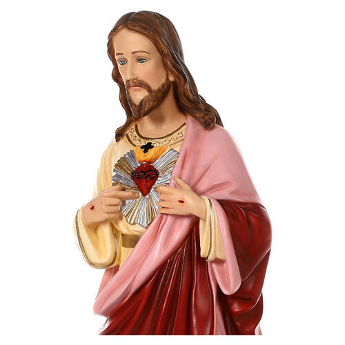 Statua Sacro Cuore di Gesù materiale infrangibile 80 cm esterno 2