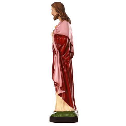 Statua Sacro Cuore di Gesù materiale infrangibile 80 cm esterno 7