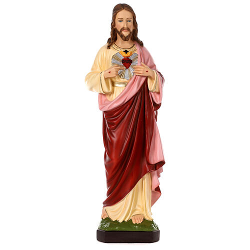 Outdoor Sacred Heart of Jesus statue, unbreakable material 80 cm 1