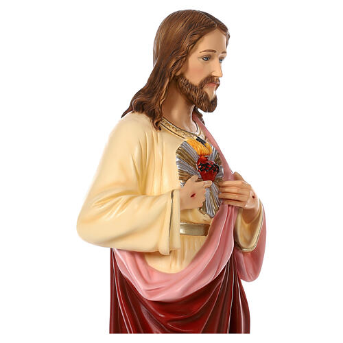 Outdoor Sacred Heart of Jesus statue, unbreakable material 80 cm 4