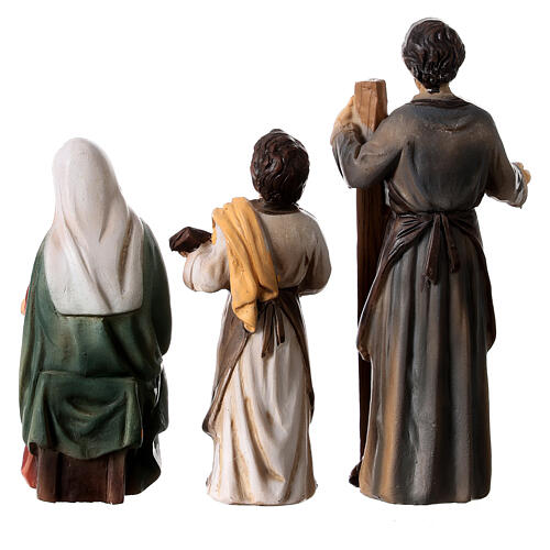 Childhood scene for Easter creche, resin set of 3 statues, 9 cm 5