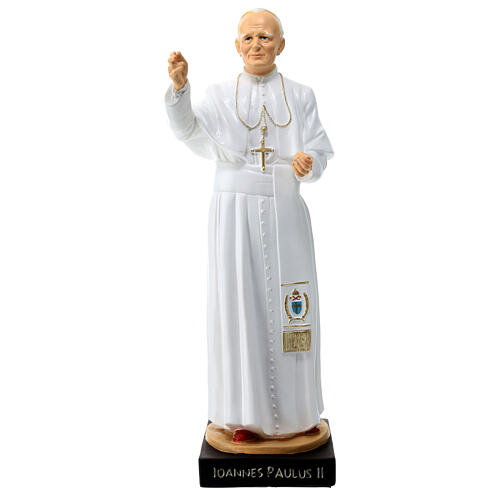 Papst Johannes Paul II, Statua, aus bruchfestem Material, 30 cm, AUßEN 1