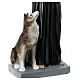 Franziskus und der Wolf, Statue, aus unzerbrechlichem Material, 30 cm, AUßEN s4