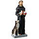 Saint Francis statue with wolf, unbreakable material 30 cm s3