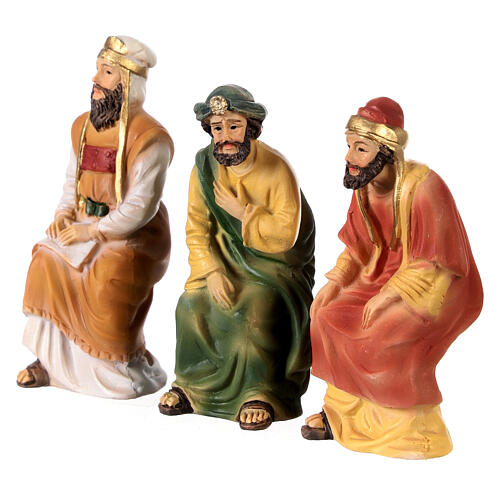 Jesus with doctors in the Temple, resin set of 7 statues, Easter creche of 9 cm 4