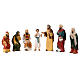 Jesus with doctors in the Temple, resin set of 7 statues, Easter creche of 9 cm s1