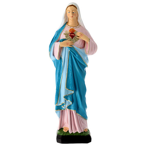 Unbeflecktes Herz Mariä, Statue, aus bruchfestem Material, 40 cm, AUßEN 1