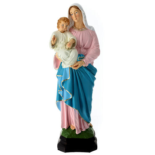 Statue of the Virgin with Child, ubreakable material, 16 in 1