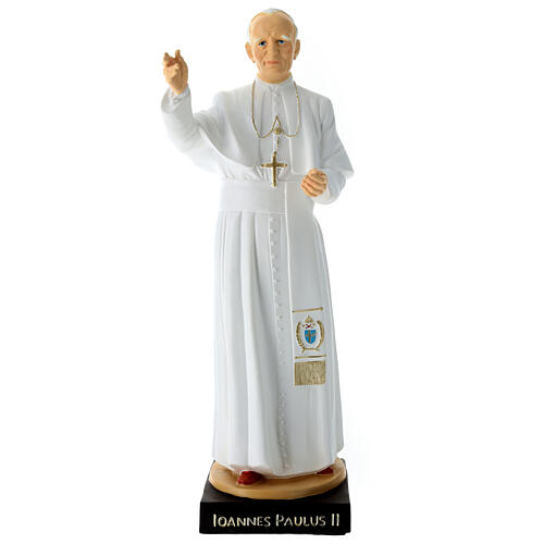 Papst Johannes Paul II, Statua, aus bruchfestem Material, 40 cm, AUßEN 1